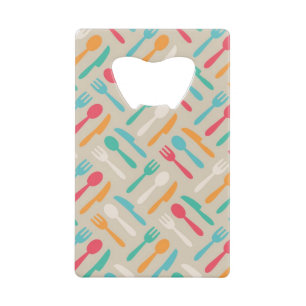 Kitchen pattern 3 wallet bottle opener