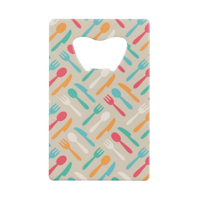 Kitchen pattern 3 wallet bottle opener (Front)