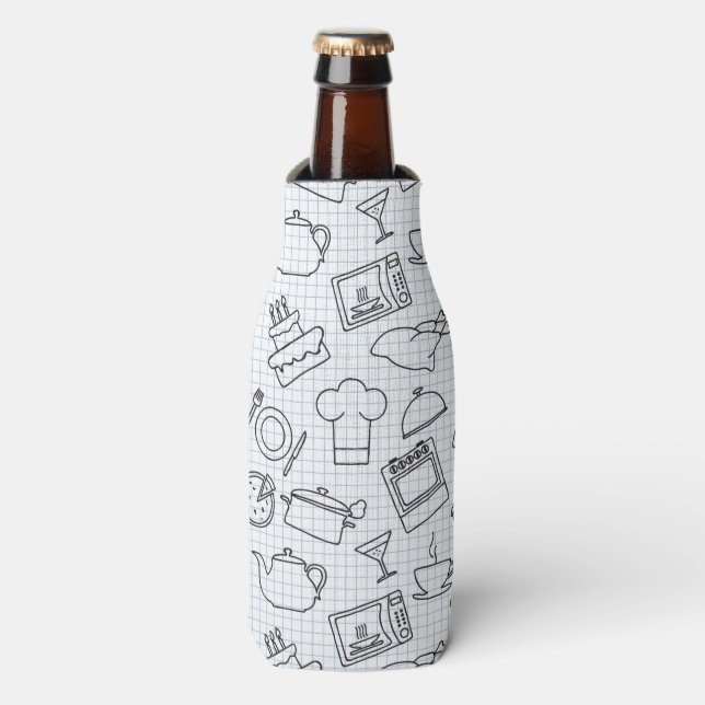 Kitchen Pattern 4 Bottle Cooler (Bottle Front)