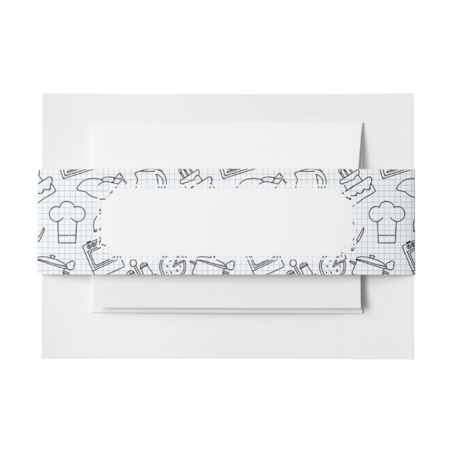 Kitchen Pattern 4 Invitation Belly Band (Front Example)