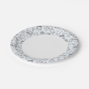 Kitchen Pattern 4 Paper Plate