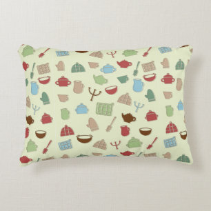 Kitchen pattern accent pillow