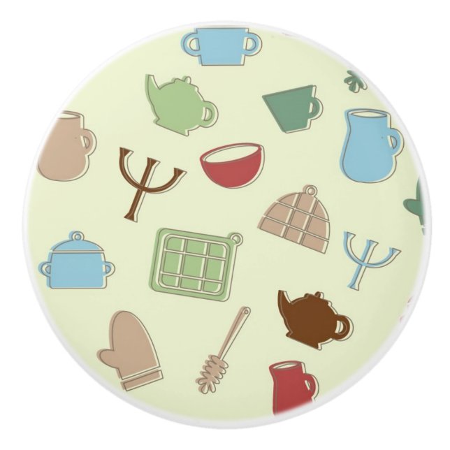 Kitchen pattern ceramic knob (Front)