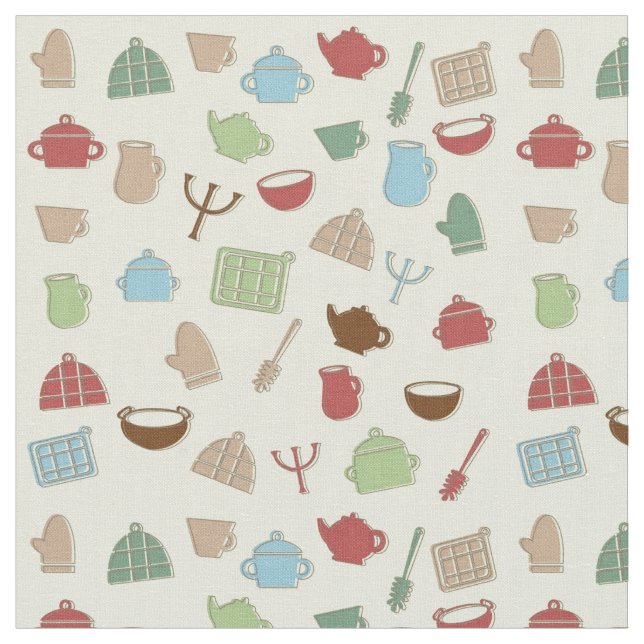 Kitchen pattern fabric (Close Up)