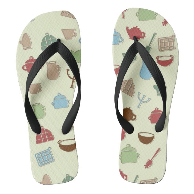 Kitchen pattern flip flops (Footbed)