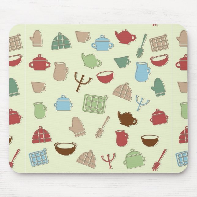 Kitchen pattern mouse pad (Front)