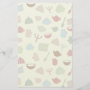 Kitchen pattern stationery
