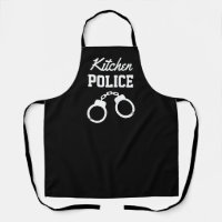Kitchen police funny handcuff apron for him or her