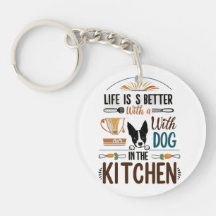 Kitchen Pup Love Keychain