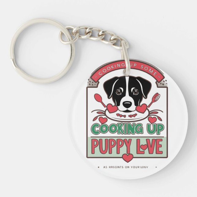 Kitchen Pup Vibes Keychain (Front)