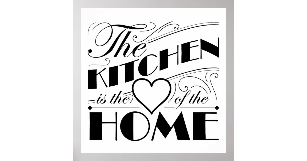 Kitchen quote design poster | Zazzle.ca