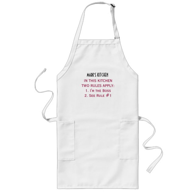 Kitchen Rules novelty chef's apron (Front)