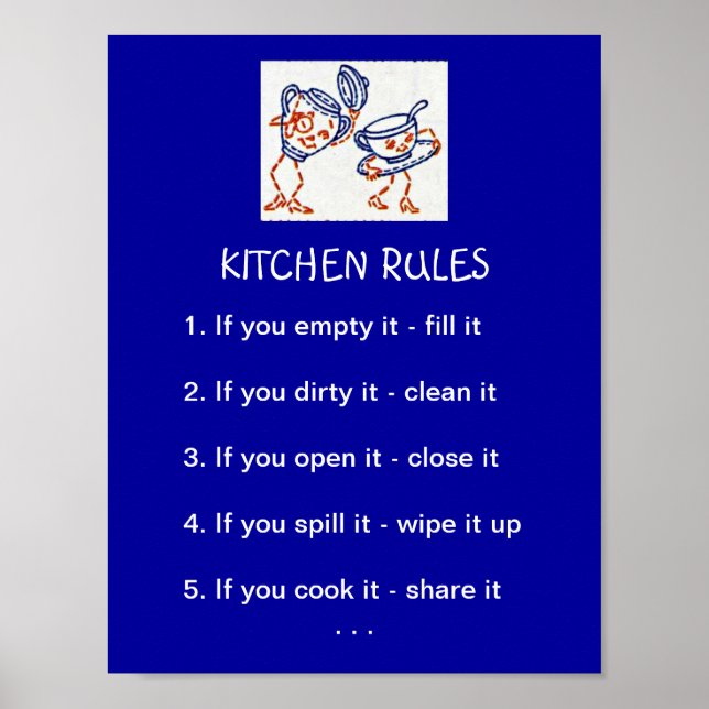 Kitchen Rules Poster (Front)