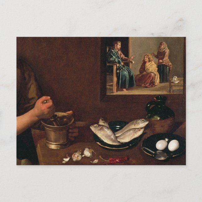 Kitchen Scene with Christ Postcard (Front)