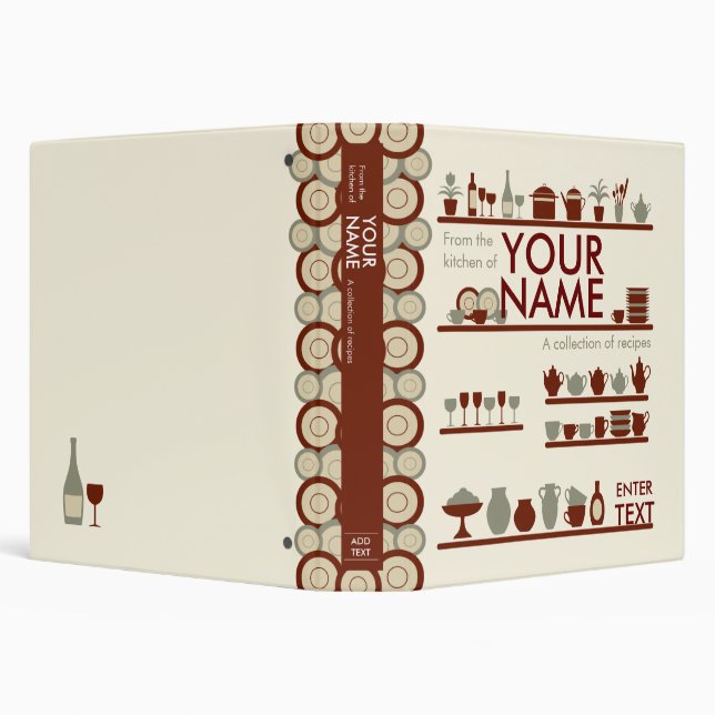 Kitchen Shelves Custom Cookbook Binder (Background)