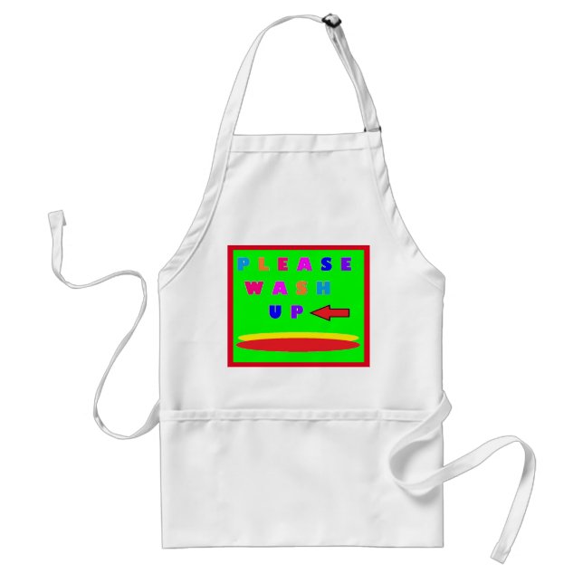 Kitchen sign message with words standard apron (Front)