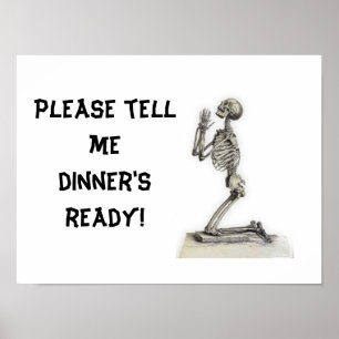 Kitchen Skeleton, HungryPoster Poster