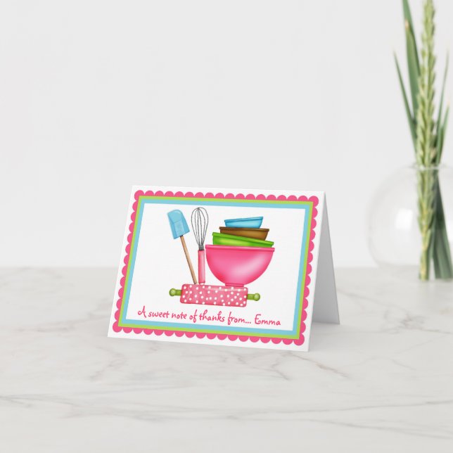 Kitchen Supplies Baking Thank You Note Cards (Front)
