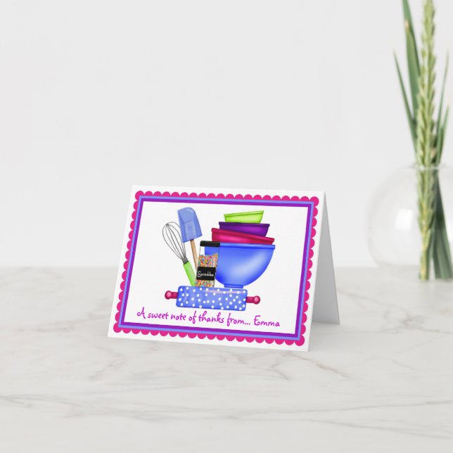 Kitchen Supplies Baking Thank You Note Cards (Front)