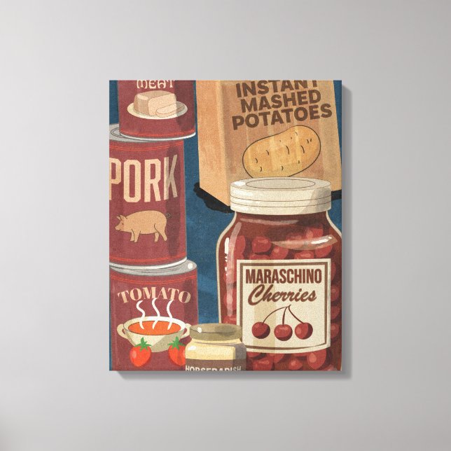 kitchen tins and cans canvas print (Front)