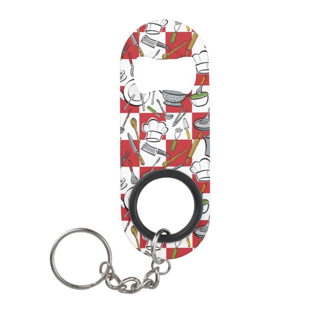 Kitchen Tools Check Keychain Bottle Opener (Front)