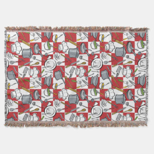 Kitchen Tools Check Throw Blanket