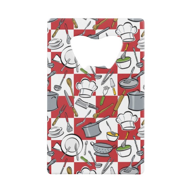 Kitchen Tools Check Wallet Bottle Opener (Front)