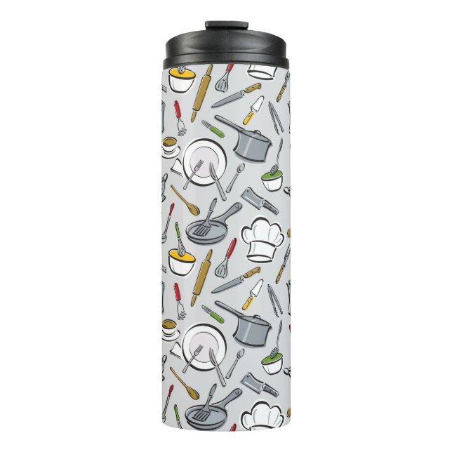 Kitchen Tools Pattern Thermal Tumbler (Front)