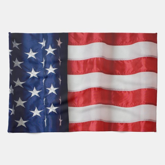 Kitchen towel-American Flag Kitchen Towel (Horizontal)