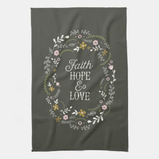 Kitchen Towel Bible Scripture Faith Hope Love
