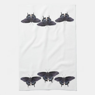 Kitchen Towel Black Swallowtails