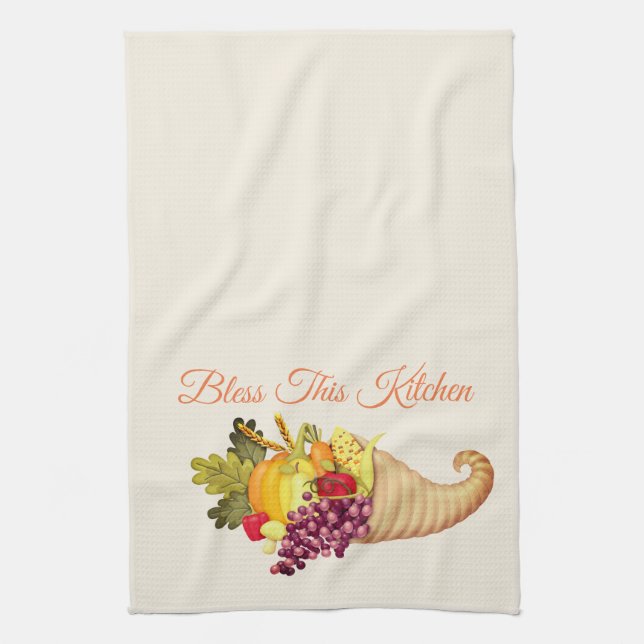 Kitchen Towel-Bless This Kitchen Kitchen Towel (Vertical)