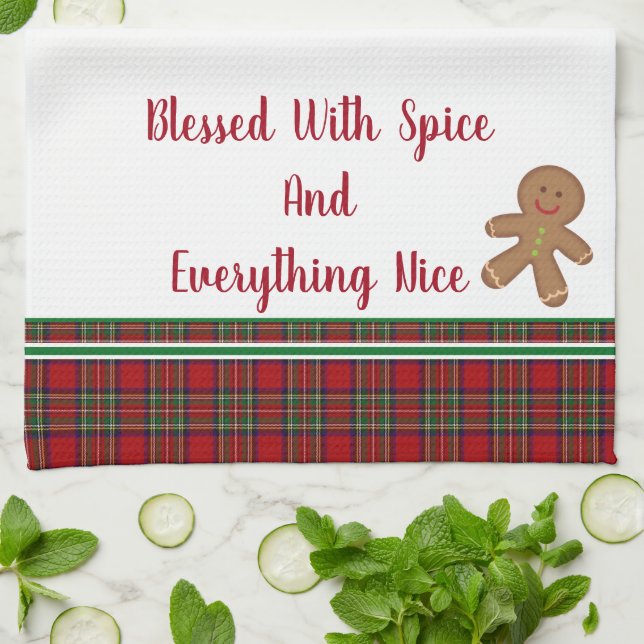 Kitchen Towel-Blessed With Spice and Everything Kitchen Towel (Folded)