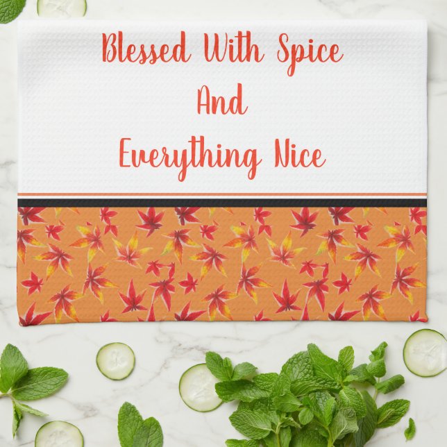 Kitchen Towel-Blessed With Spice and Everything Towel (Folded)
