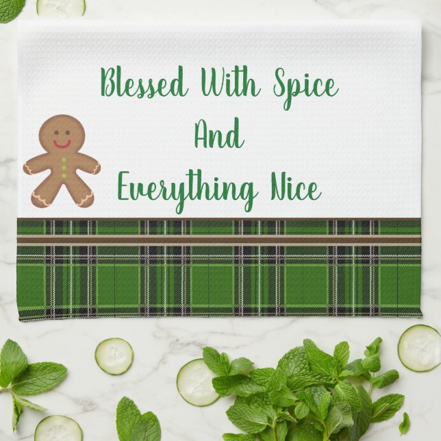 Kitchen Towel-Blessed With Spice and Everything Towel (Folded)