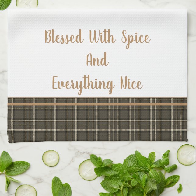 Kitchen Towel-Blessed With Spice and Everything Towel (Folded)