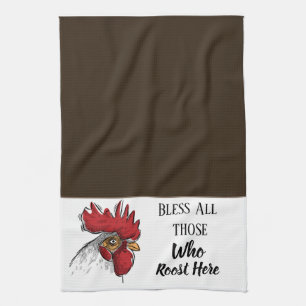 Kitchen Towel-Chicken Bless All Those Who Towel