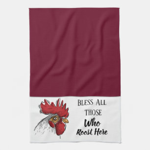Kitchen Towel-Chicken Bless All Those Who Towel