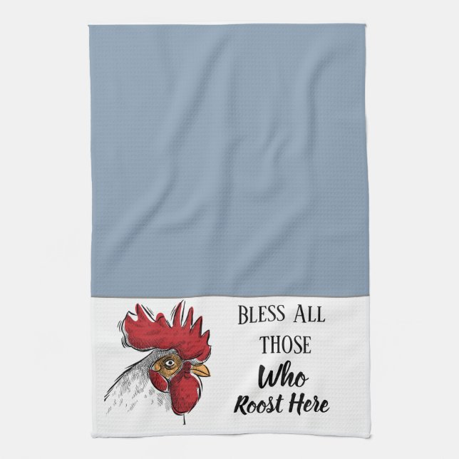 Kitchen Towel-Chicken Bless All Those Who Towel (Vertical)