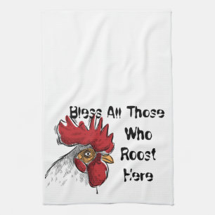 Kitchen Towel-Chicken Bless All Those Who Towel
