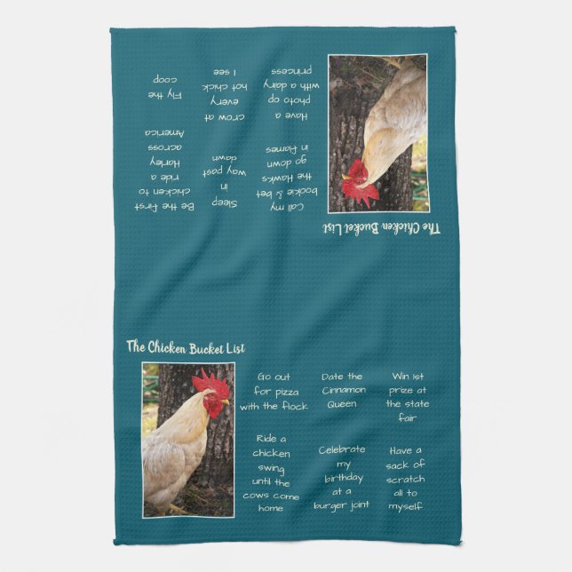 Kitchen Towel-Chicken Bucket List Kitchen Towel (Vertical)