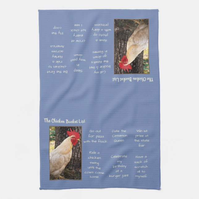 Kitchen Towel-Chicken Bucket List Towel (Vertical)