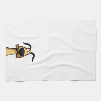 Kitchen Towel-Dog with Chicken Leg Towel
