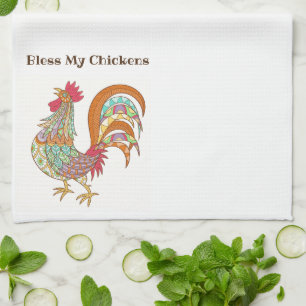 Kitchen Towel-Fanciful Chicken Towel