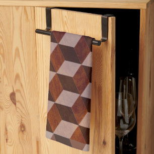 Kitchen Towel - Faux Inlaid wood