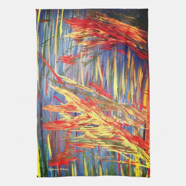Kitchen Towel "Fire Dance" (Vertical)