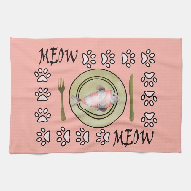 Kitchen towel for cat lovers (Horizontal)