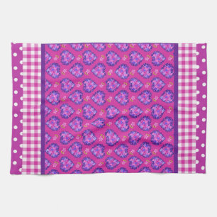 Kitchen Towel, Hearts, Flowers, Checks, Polka Dots Towel