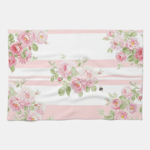 Kitchen Towel in May Day Summer Roses peony