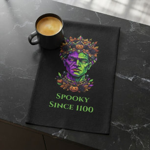 Kitchen Towel Neon Frankenstein Halloween